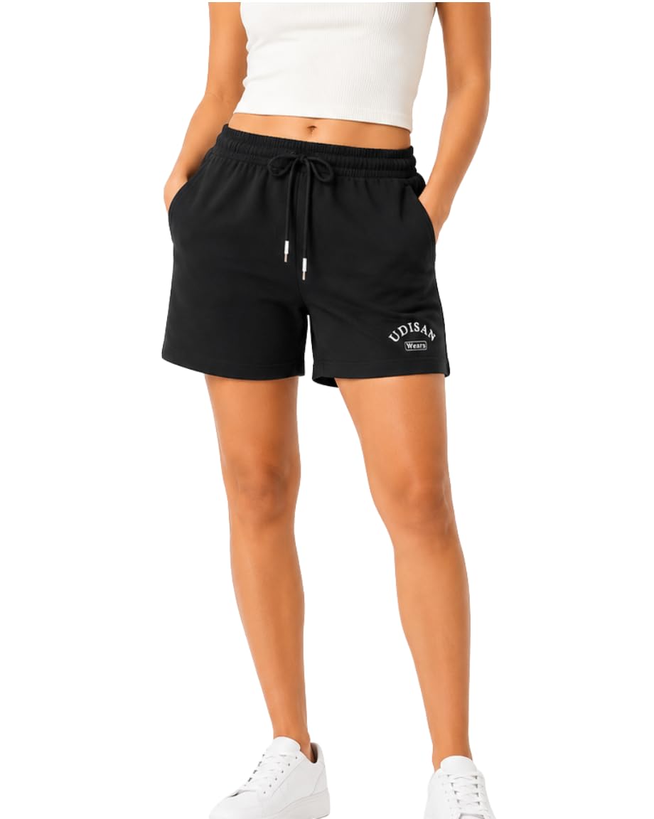 Women’s Athletic Shorts with Pockets & Adjustable Drawstring Waist | Lightweight Breathable Above Knee Sports Shorts for Gym, Running, Yoga-picture-39
