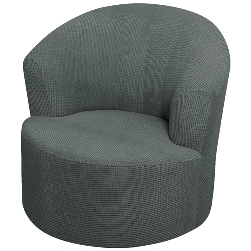 SZJIAHTM Round Club Swivel Barrel Chair Cover Modern Accent Round Club Armchair Slipcover Soft Stretch Chair Covers for Living Room