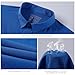 BASSDASH Men's UPF 50+ Short Sleeve Snap Button Down Shirt Regular Fit Woven Two Pockets Casual Dress Shirts Dark Blue