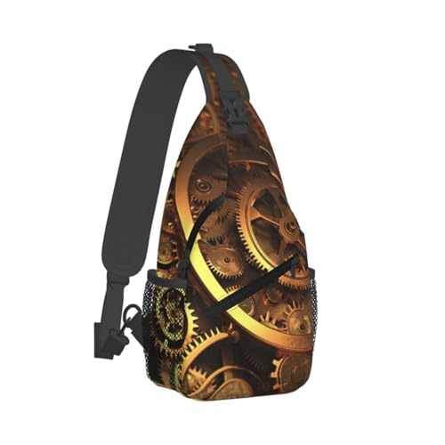 Bolso cruzado tipo sling deportivo negro para adultos miniatura 2