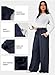 Aleumdr Women's Wide Leg Sweatpants Fall Fashion Trendy High Waisted Drawstring Cute Loose Sweat Pants with Pockets Blue UP Medium