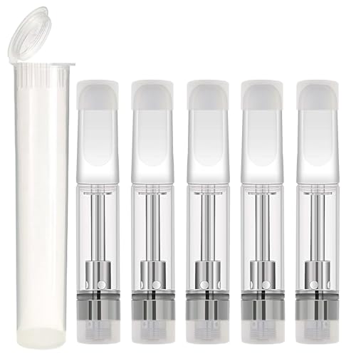 510 Threaded Cartridges 1.0ml Atomizer Carts Electric Inhaler CBD Tank for E Cigarette Vape Pen Battery, Nicotine Free