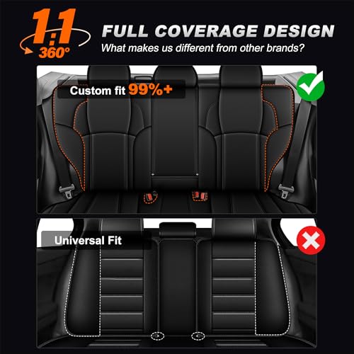 Image of IKABEVEM Seat Covers for Subaru Crosstrek 2018-2023 Custom Fit Full Set | Faux Leather comfort, Breathable, Waterproof, Airbag Compatible, upgrade seat Covers, Pet-friendly, Upgrade the interior