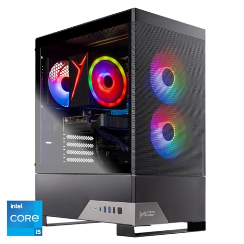 Skytech Gaming Nebula 2 �Q�[�~���OPC�AIntel i5 14400F 2.5GHz�ANVIDIA RTX 5060�A1TB NVMe SSD�A32GB DDR5 RAM 5200�A650W Gold PSU�AWi-Fi �AWin 