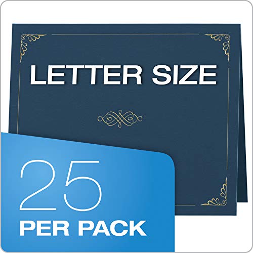 Oxford Certificate Holders, Diploma Covers for Letter Size 8.5x11 Certificates, Cardstock, Dark Blue, Letter Size, 25 per Pack (299235) by Oxford - Image 6