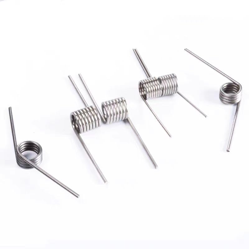 10Pcs 50mm Torsion Spring, Stainless Steel Small Torsion Springs, Tiny Torsional Spring, 90° Deflection Compression Spring Kit for Home Repair Woodworking DIY Project, Mechanical Springs thumbnail