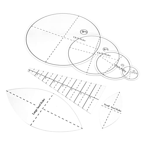 Housoutil 1Set Quilting Ruler Templates for DIY Sewing and Crafting Includes Various Shapes for Patchwork Easy to Use and Durable for Tailors and Embroidery