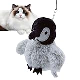 Jouet Oiseau Volant Pour Chat | Peluche Pingouin Gazouillant Activé Par Toucher | Jouets D Enrichissement Interactifs Pour Chat Avec Battement,Pour Enrichissement Exercice Chasse Intérieur Toutes Race