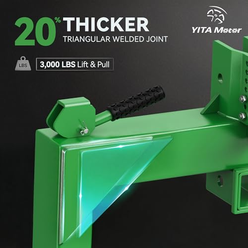 Image of YITAMOTOR 3 Point Quick Hitch for Category 1 Tractor, 3000 lbs 3-Pt Attachment with 2 inch Receiver Trailer Hitch Adaptation with 5 Level Adjustable Bolt