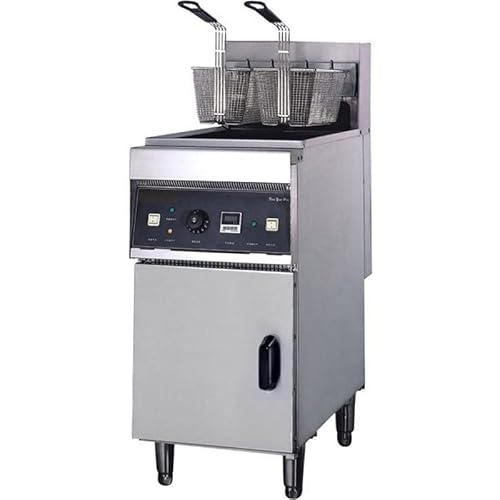Stalwart DA-DF28L Twin Basket Professional Free Standing Electric Fryer Single Tank 18kW 28 litres