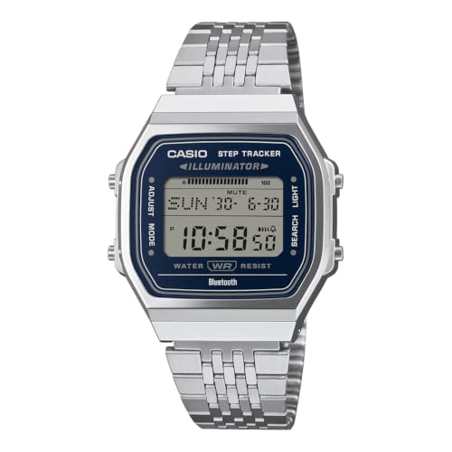 Image of Casio Vintage ABL-100WE-2ADF Digital Blue Dial Unisex Silver Stainless Steel Band (D444)