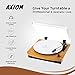 White Acrylic Turntable Mat, 11.75” Platter Slipmat for 12'' Vinyl Record Player, Antistatic and Noise-Reducing to Enhanced Tighter Bass Quality, Record Player Mat