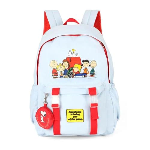 Mochila de Costas Snoopy e Amigos Azul Luxcel