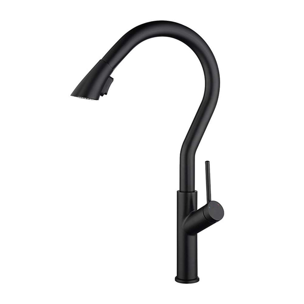 Robinet de cuisine coulissant double mode pour évier moderne en laiton