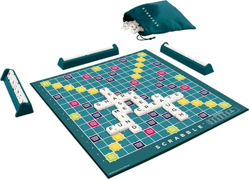 Image of Scrabble Board Game, Word, Letters Game for All Ages (Multicolour),Pack of 1 (Classic)