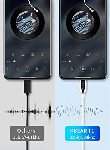 Yinyoo Adattatori audio USB C KBEAR T1 Tipo C a