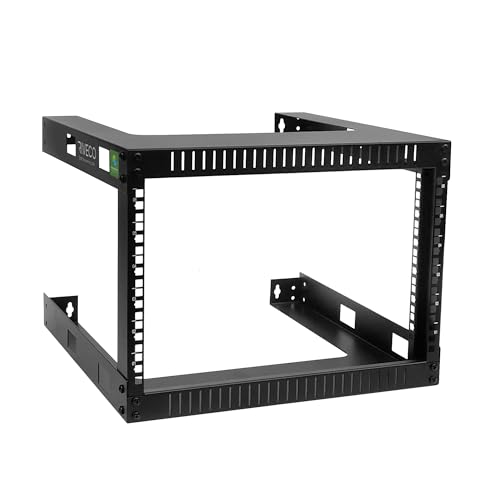 RIVECO 19' Wall Mount Open Frame Network Rack–17.7' Deep 6U Server Rack Heavy Duty for...