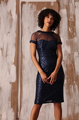 Image of Maggy London Women's Illusion Dress Occasion Event Party Holiday Cocktail Guest of Wedding.