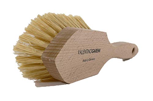 Valentino Garemi Scrub Brush – Medium Strength Tampico Fiber Bristles to Clean Floor Wall Seams - Stone Concrete Ceramics Pool Cement Patio Bricks Travertine Slate – Made in Germany - Thumbnail 4