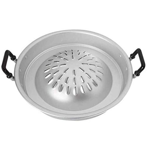 Cozinest Mookata Thai Korean Bbq Smoke Steak Grill Charcoal Pan Pork Hot Pot Aluminium Asian Cookware Style 12" 14" 16" (14 inch (35 cm)