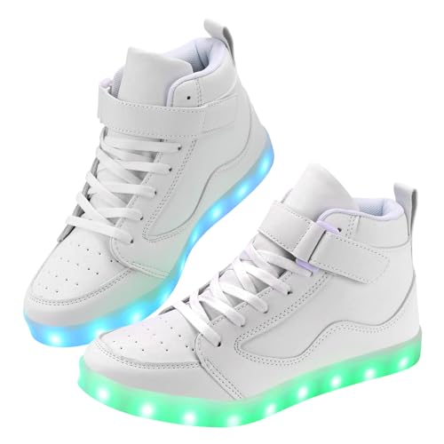 Image of Light Up Shoes Men Women LED Shoes USB Charging Adult High Top LED Sneakers Glow in The Dark Footwear for Dancing Party Festivals Festivals