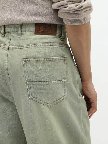 Image of Urbano Fashion Men's Loose Baggy Fit Heavy Washed Jeans Non-Stretchable