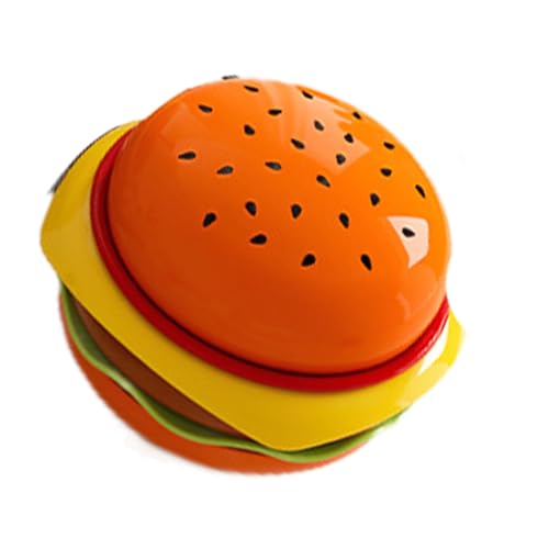 Fdit Hamburger Plate Set, 6Pcs Stackable ABS Plastic Serving Dishes, Novelty Burger Shaped Bowls for Snacks...
