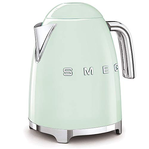 SMEG 50's Retro Style Electric Water Kettle with Automatic Shutoff, Removable Base, and Water Indicator, KLF03PBUS, Pastel Green