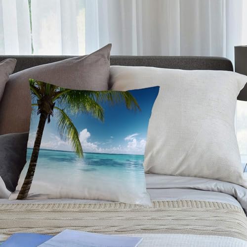 KHWEJ Kissenbezüge 50x50 cm,Strandlandschaft Lizenzfreie Fotos,Zierkissenbezug Cushion Cover Couch Wohnzimmer Außenbereich Deko KHWEJ Kissenbezüge 50x50 cm,Strandlandschaft Lizenzfreie Fotos,Zierkissenbezug Cushion Cover Couch Wohnzimmer Außenbereich Deko