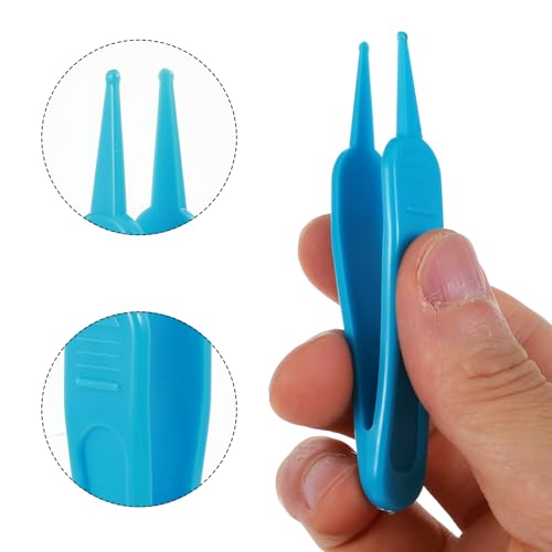Image of 5 Pcs Nose Cleaning Tweezers, 5 Colors Baby Booger Picker with Round Head Effective Nose Picker Baby Ear Noses Navel Cleaner Clip for Babys Care