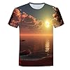 Mens T-Shirts Graphic Fashion Tshirt UK Casual Short Sleeve Tee Tops Hipster Hip Hop T Shirts Cool Shirt Rave Party Nightclub Sexy Metallic Blouses Hoodies （Brick Red #13, XXL #1