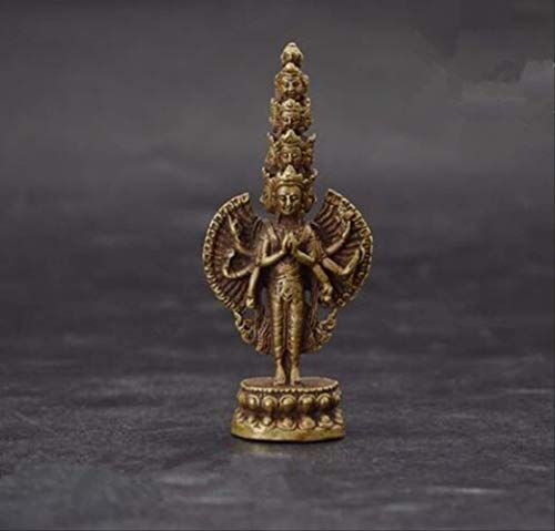 Figurines d'ornement Kwan-Yin et statue de décoration maison en laiton massif