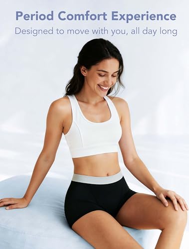 Image of TIICHOO Period Underwear for Women Heavy Flow Leakproof Menstural Underwear Period Shorts 5 Pack