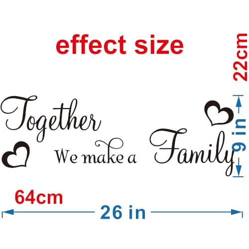 Vinilo Decorativo de Frase para Pared "Juntos Hacemos una Familia" miniatura 2