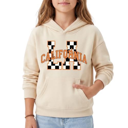 Image of WELAKEN Cotton Hoodie Sweatshirt for Girls Kids & Teens Long Sleeve Pullover with Kangaroo Pocket