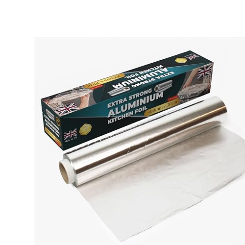 STERLING PRODUCTS 30m Extra Long Aluminum Foil Roll, Large Pack Heavy Duty Foil Roll 30m x 30cm (Packaging may vary)