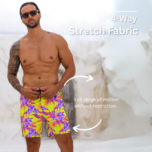 Tucann Men's Trunks 7" Compression Liner Quick Dry Zipper Pocket Chlorine Resistan 4 Way Stretch Swim Shorts for Men3