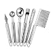 Produktbild Küchenhelfer Set 6-teiliges Küchenzubehör Kochgeschirr Set aus Edelstahl, Schneebesen, Dosenöffner, Schäler, Wender,A