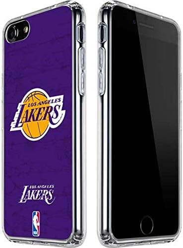 Skinit Clear Phone Case Compatible with iPhone SE (2nd & 3rd Gen) - Officially Licensed NBA Los Angeles Lakers Purple Primary Logo Design