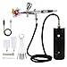 Produktbild Hersance Airbrush Set mit Kompressor, Tragbare Doppelaktion Airbrushpistole mit LED Ladeanzeige, Profi Airbrush Set für Bodypainting, Modellbau, Nail Design. mit Schlauch und REINIGUNGSSET