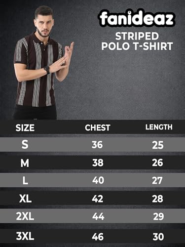 Image of fanideaz Branded Mens Half Sleeve Cotton Striped Polo T-Shirt for Mens || Polo Tshirt for Men || Branded Tshirt for Men