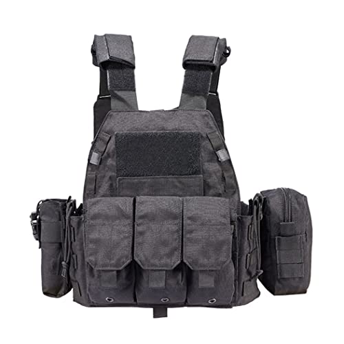 Rozhuhro Táctico Chaleco Combate Camuflaje al Aire Libre Juego Campo Guardia Seguridad Entrenamiento Protector Tácticos Militares Caza Juego Paintball Adultos Cover