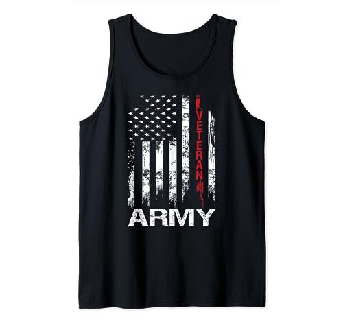 Camiseta de la bandera estadounidense de veteranos del ejército Camiseta sin Mangas