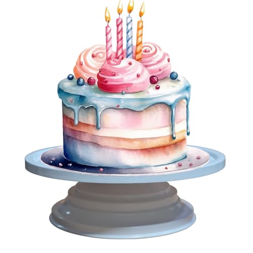 Image of Non Revolving Cake Stand Pedestal 11 inch Diameter (Top), Strong Metal (White)