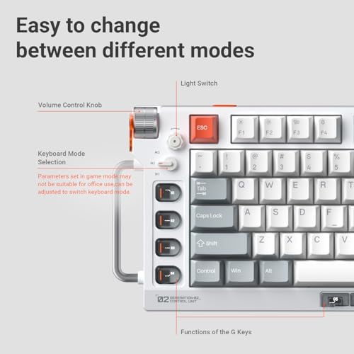 nuphy Field75 HE V2 75% Layout 83 Keys Gaming Keyboard with knobs (Magnetic Silver Switches) - 1