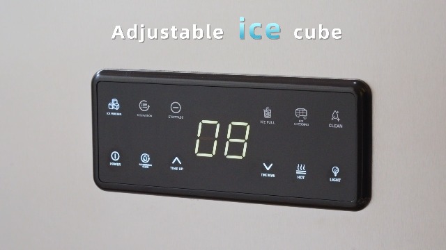 Image of EUHOMY Commercial Ice Maker,120lbs /24H,Stainless Steel Under Counter Ice Machine with Water Filter,33lbs Storage Capacity, 45 Cubes in 8-12 Mins, Freestanding Ice Machine for Home /Bar /Cafe /Restaurant