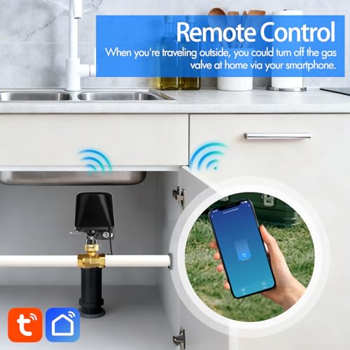 Valve d'eau intelligente WIFI/Bluetooth DN25 compatible Alexa - 5