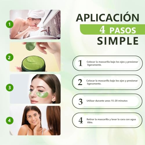 Miniatura 2 de 60 Pcs Parches Ojos Bolsas Y Ojeras,Mejorar Las Líneas Finas,Hidratante Anti Edad,Hacer Que La Piel De Los Ojos Esté Firme,Hidratada,Eye Patches Eye Pads,Máscara De Ojos De Colágeno