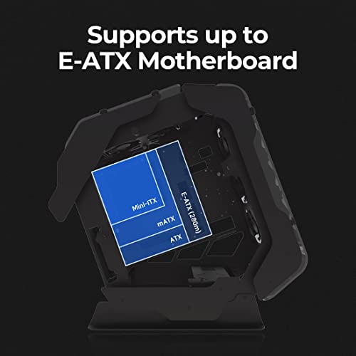 Zalman Z-Machine 500 High-End Open Air E-Atx Computer Case, 3 Tempered Glass Panels, 5 Addressable Rgb Fans, Usb Type-C, Anodized Aluminum - Black #TOP5