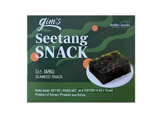 Gerösteter Seetang Snack ohne Plastikschale 4g x 15er | Natürlich, vegan & ohne künstliche Zusatzstoffe | Perfekt für unterwegs & als gesunde Beilage